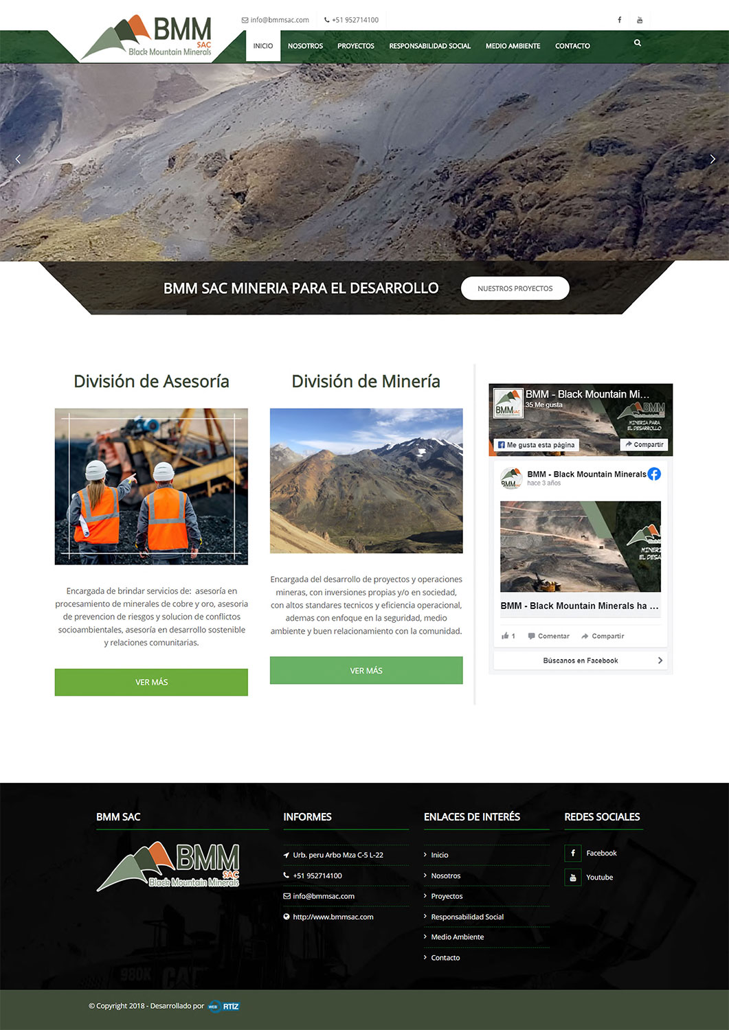 Proyecto web para Bmmsac en Arequipa